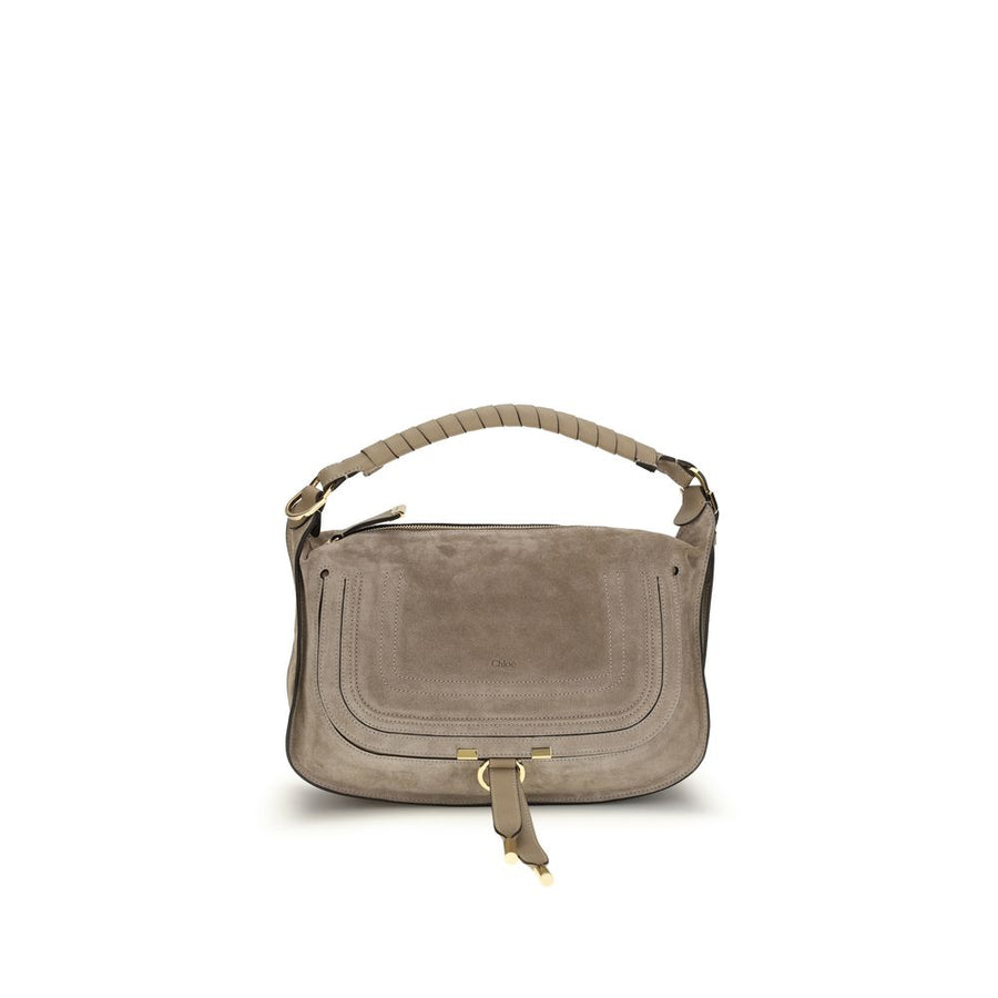 Beige Calf Leather Bos Taurus Shoulder Bag
