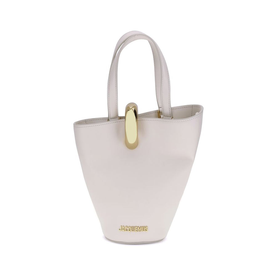 Beige Calf Leather Bos Taurus Backet Bag